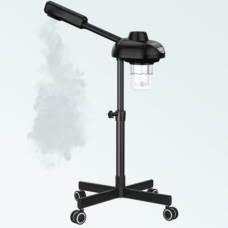 Tasalon steamer on wheels front view shows portable spa setup for clinics