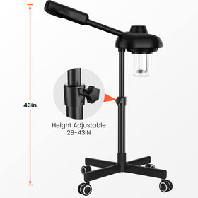 Tasalon steamer on wheels sturdy base with five legs for stability