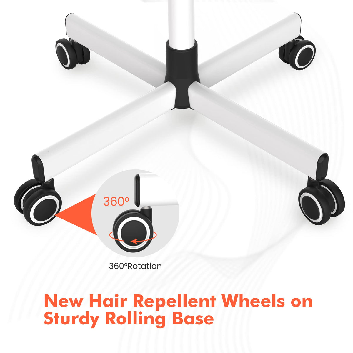TASALON sturdy wheel-based base provides stability during treatments.