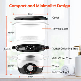 TASALON towel holder and protective cover included for tidy setup.