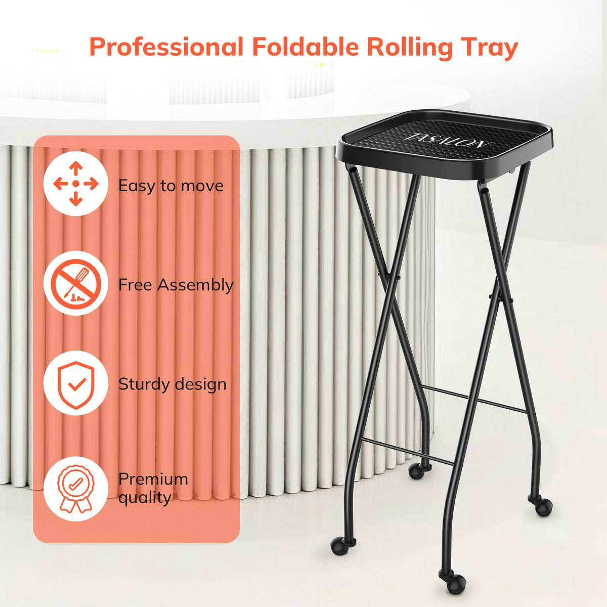 tasalon tray surface abs-15x14 offers ample space for tools and color bowls