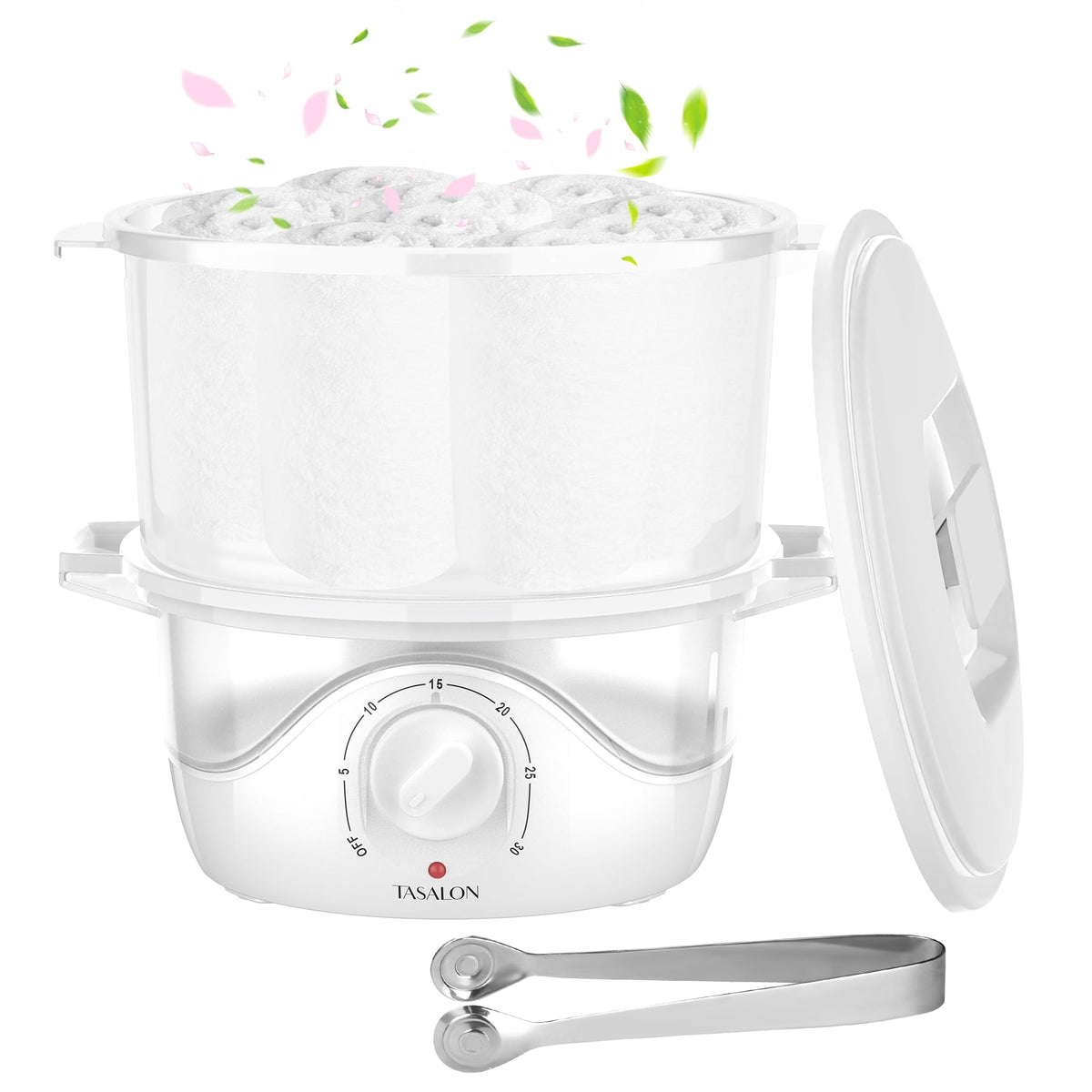 TASALON White Hot Towel Steamer front view for facial treatments.