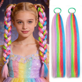 TASHEEMA colorful hair extensions add vibrant color and extra volume to braids.