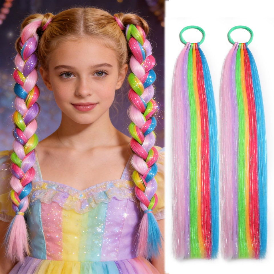 TASHEEMA colorful hair extensions add vibrant color and extra volume to braids.
