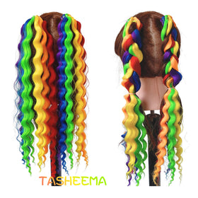 TASHEEMA rainbow extensions multi-color shades offer bold festival looks