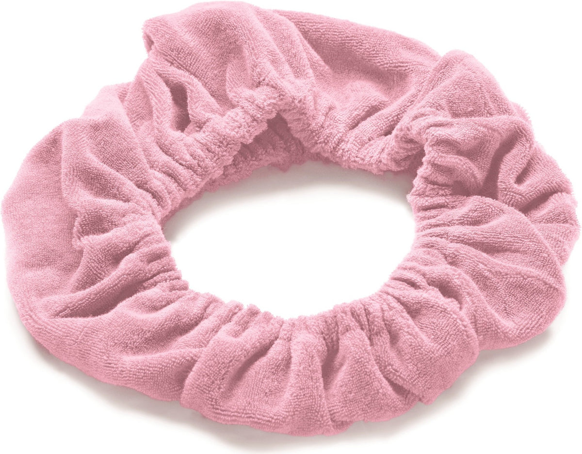 TASSI headband wrap keeps hair away from face during skincare routine