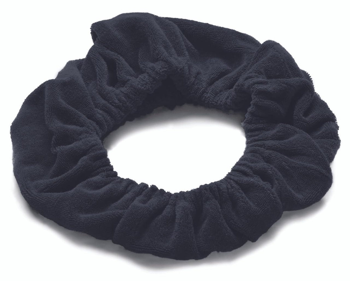 Soft terry cloth headband wrap by TASSI for comfortable, slip-free hair management.