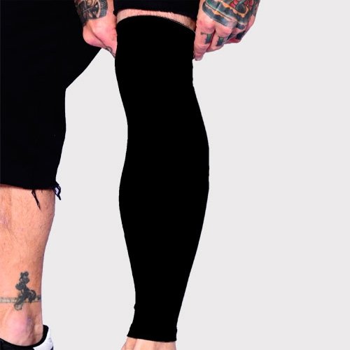 Tat2X Ink Armor full leg cover sleeve in black conceals tattoos discreetly