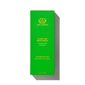 Tata Harper Clarifying Moisturizer matte finish demonstrates shine reduction.