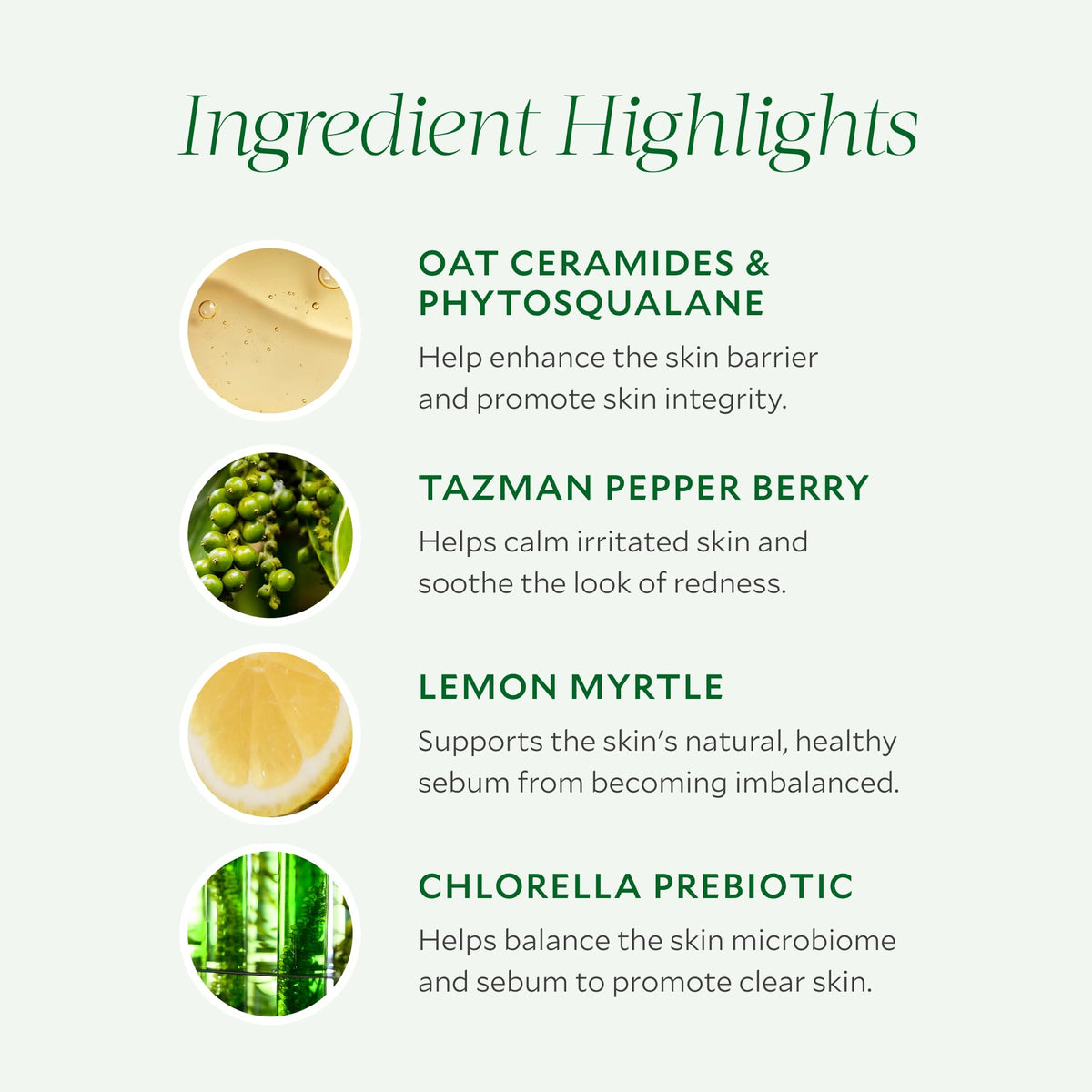 Tata Harper Clarifying Moisturizer on skin shows balanced, matte appearance.