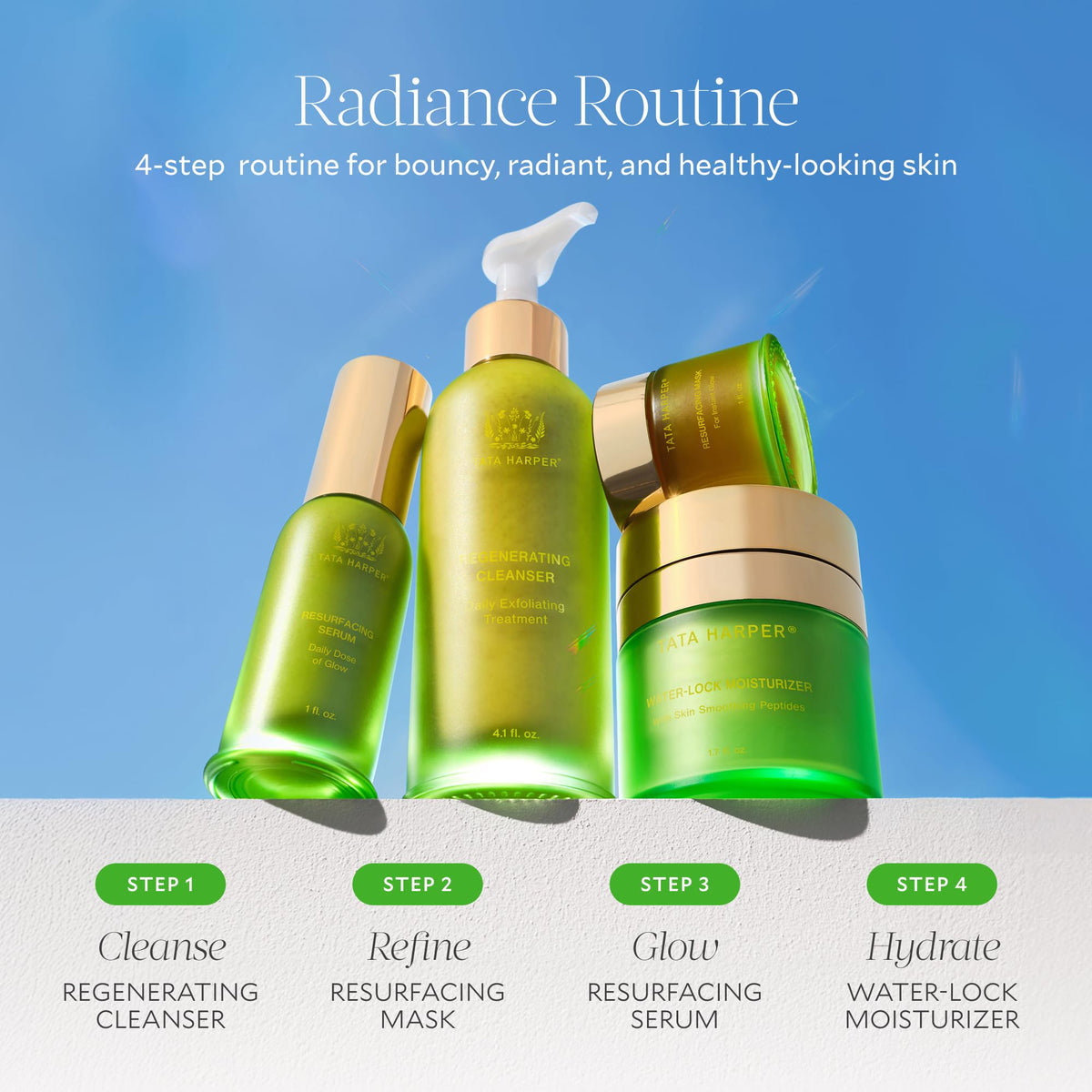 Label highlighting natural ingredients on Tata Harper serum