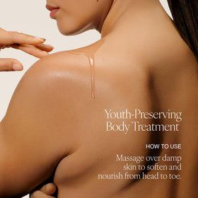 Tata Harper Revitalizing Body Oil packaging and label convey premium natural skincare.