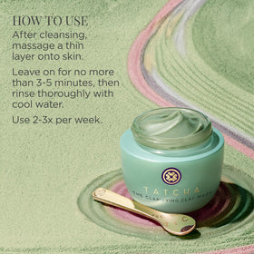 TATCHA Clarifying Clay Mask uses Okinawa kucha clay for smoother skin.