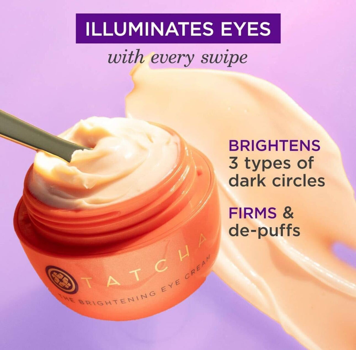 TATCHA Eye Cream applicator closeup for precise application