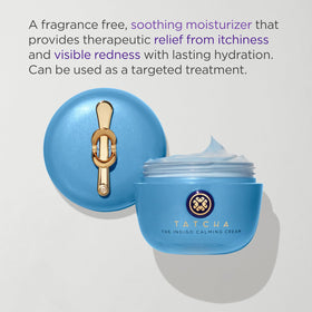 TATCHA Indigo Calming Cream bottle 50 ml for daily moisture on redness-prone skin.