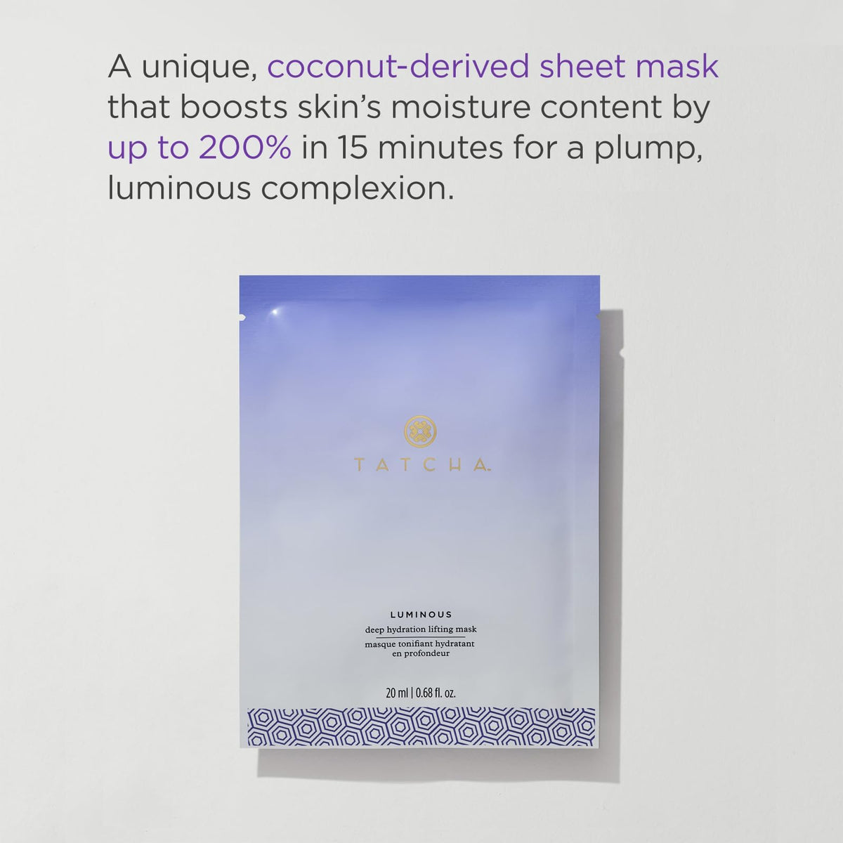 TATCHA mask application close-up with hydrating serum on skin