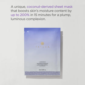 TATCHA mask application close-up with hydrating serum on skin