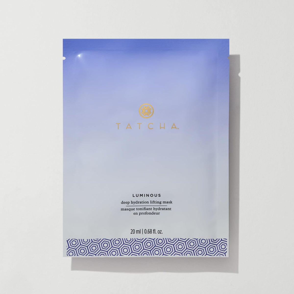 TATCHA Luminous Deep Hydration Mask close-up of coconut sheet delivering moisture boost