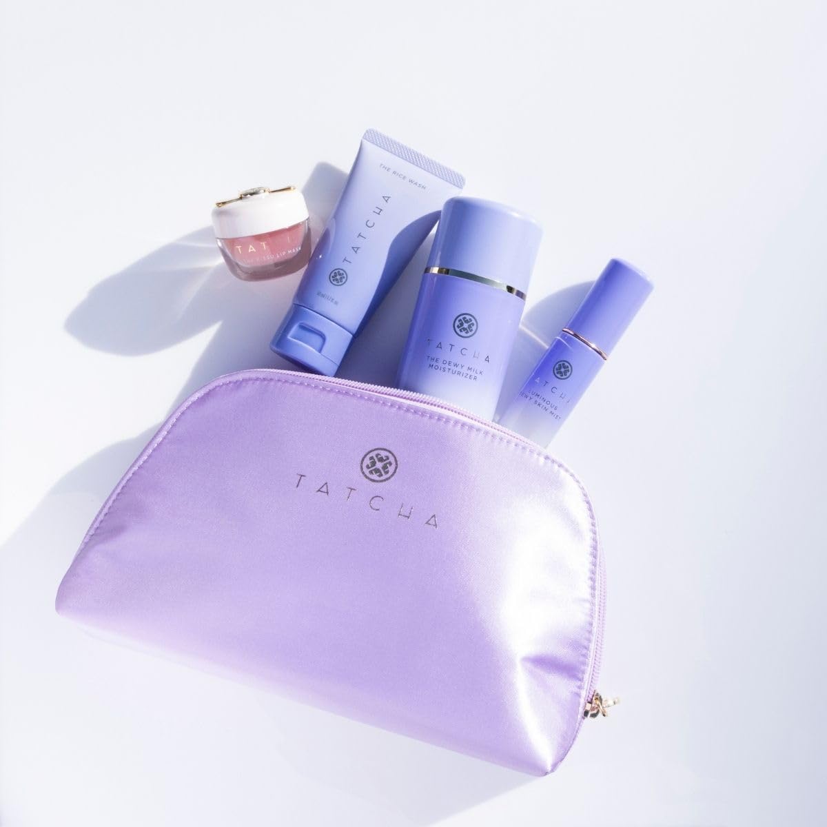 TATCHA Premium packaging and display highlighting luxurious skincare routine.
