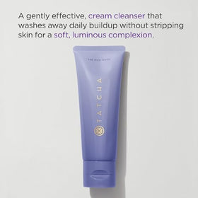 TATCHA Rice Wash travel-size bottle cleanses gently without stripping.