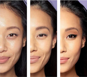 Tatcha Silk Canvas pore-smoothing base creates a refined, even surface.