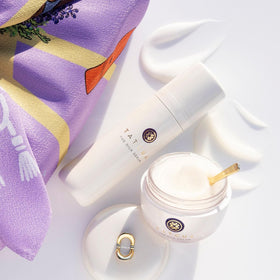 TATCHA Silk duo display shows two full-size essentials together.