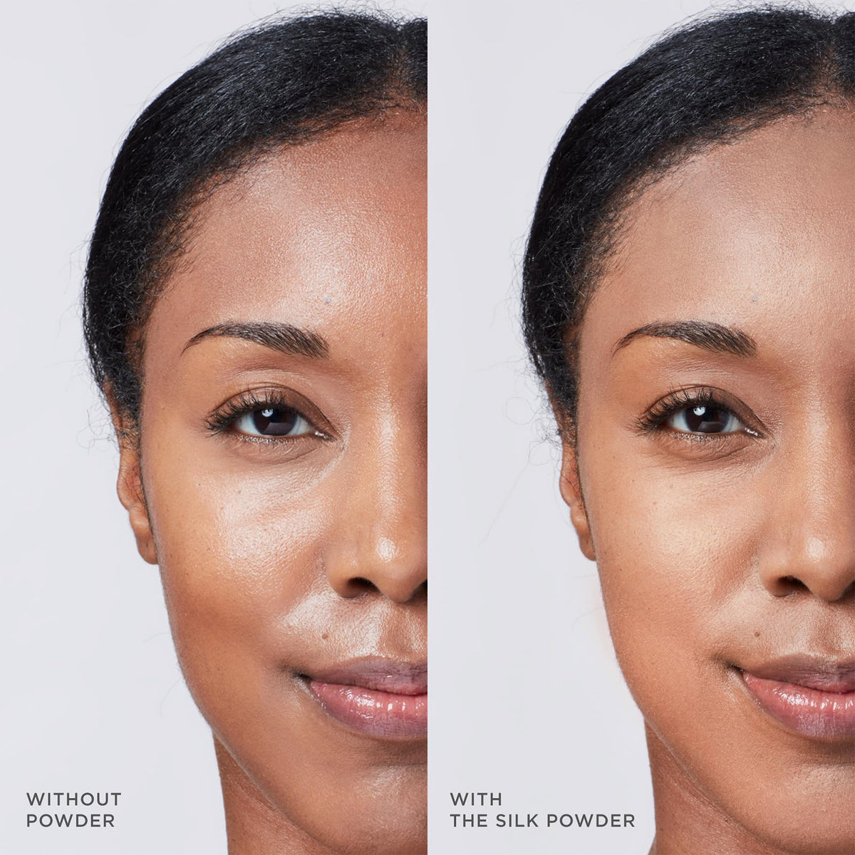 Tatcha Silk Powder silk-like hydration veil on skin