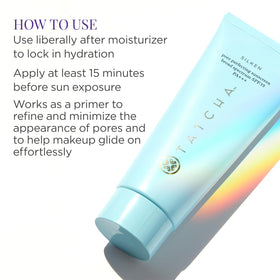 TATCHA matte finish on skin helps control shine daily.