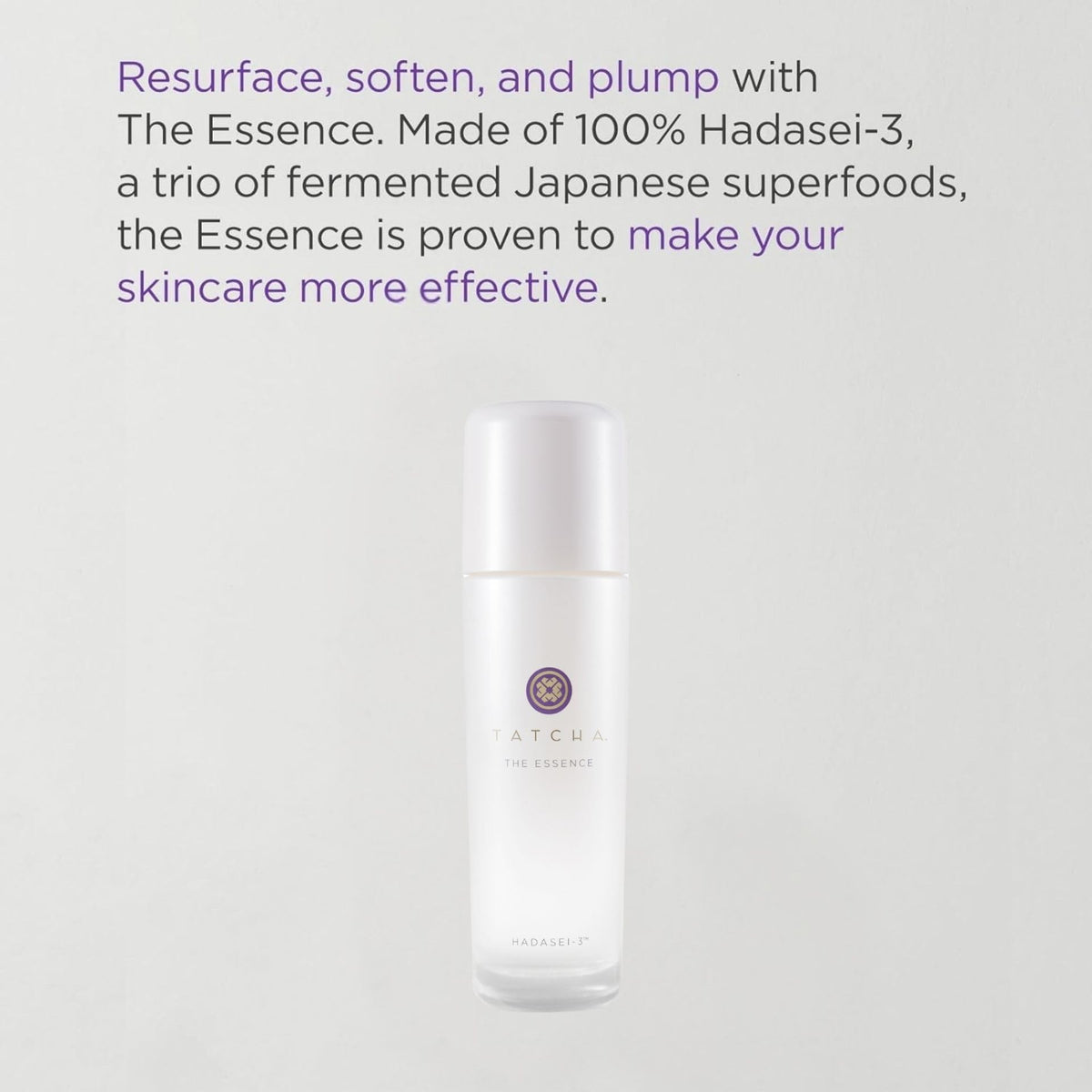 TATCHA The Essence Midi bottle closeup with dropper for precise oil-free application.