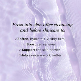TATCHA The Essence Midi after-application skin texture appearing softer.