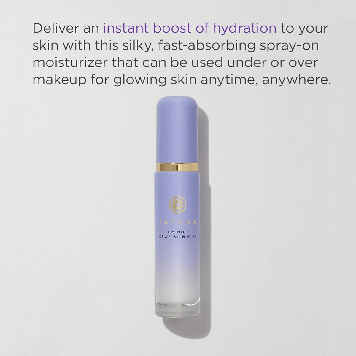 TATCHA Travel kit with Rice Wash and Dewy Skin Mist on-the-go.