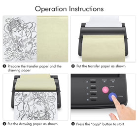 TATELF stencil paper setup image showing quick, beginner-friendly transfer steps.