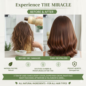 Tate's Natural Miracle Conditioner multi-use body lotion for skin care.
