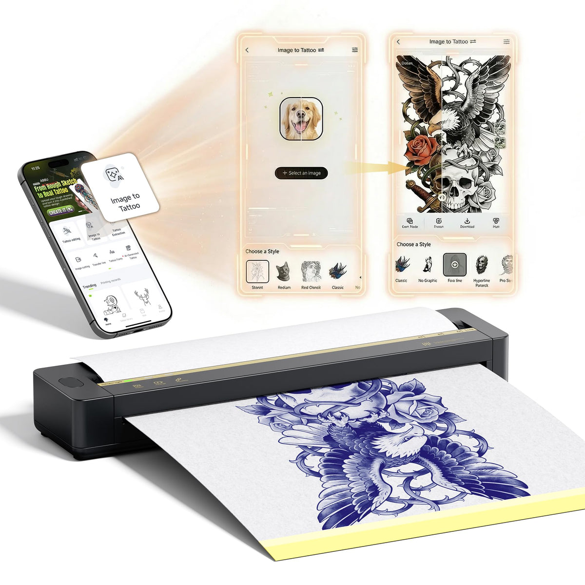 TATTMUSE A88U beginner-friendly setup for fast stencil printing.