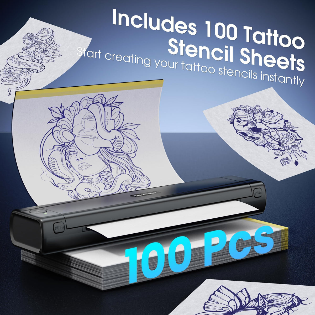 Compact thermal printer printing US Letter and A4 formats