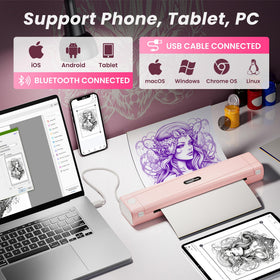 TATTMUSE inkless thermal printer delivering clean, mess-free transfers.
