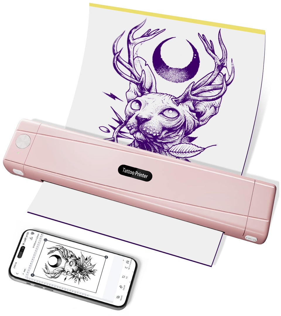 TATTMUSE tattoo stencil printer compact, ideal for on-the-go setups.