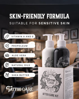 Tattoo Care natural oils shea butter ingredients close-up