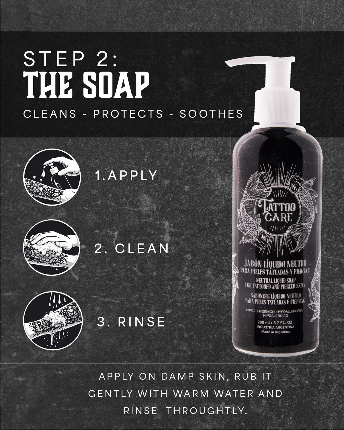 Tattoo Care packaging back view displaying cruelty-free claim