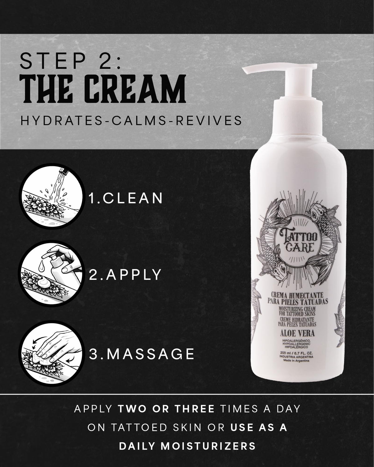 Tattoo Care propolis vitamins label emphasizing skin support