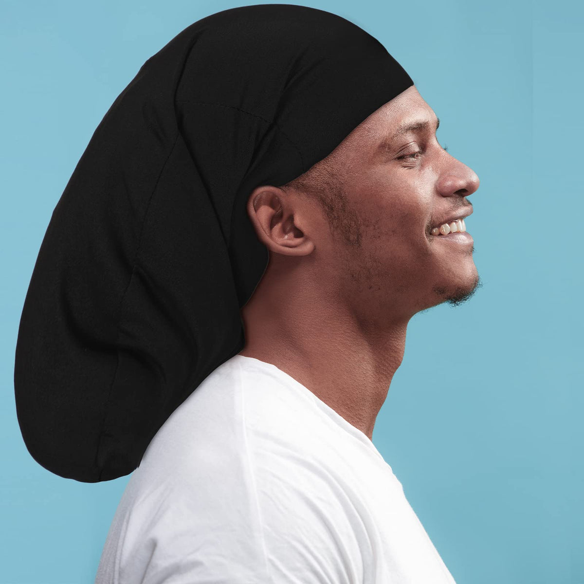 Tatuo dreadlock cap stretch fabric, flexible fit, suitable for various head sizes.