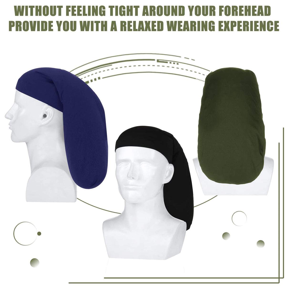 Tatuo 4-piece pack, versatile sleep caps for hair care