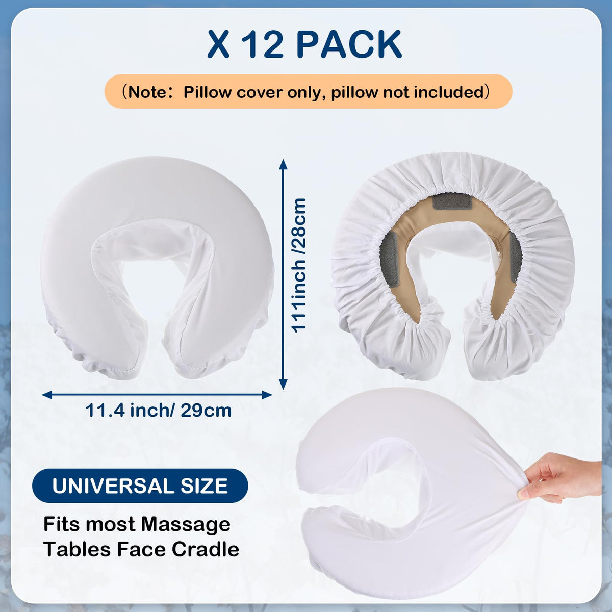 Elastic edge detail on Tatuo cradle covers for secure, slip-free fit.