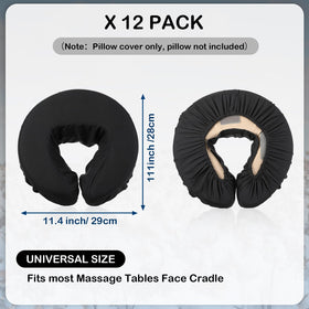Tatuo black headrest cover fitting most massage tables for professional use