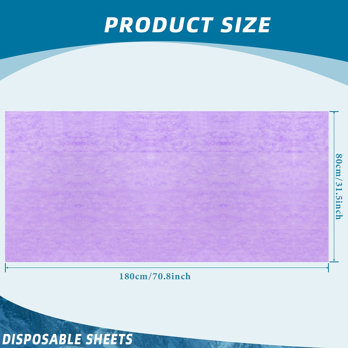Tatuo nonwoven disposable bed sheet unrolled on a massage table, easy to use