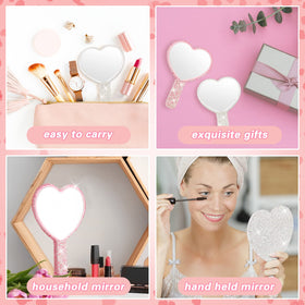 Tatuo portable handheld mirror ideal for quick makeup checks on the go.