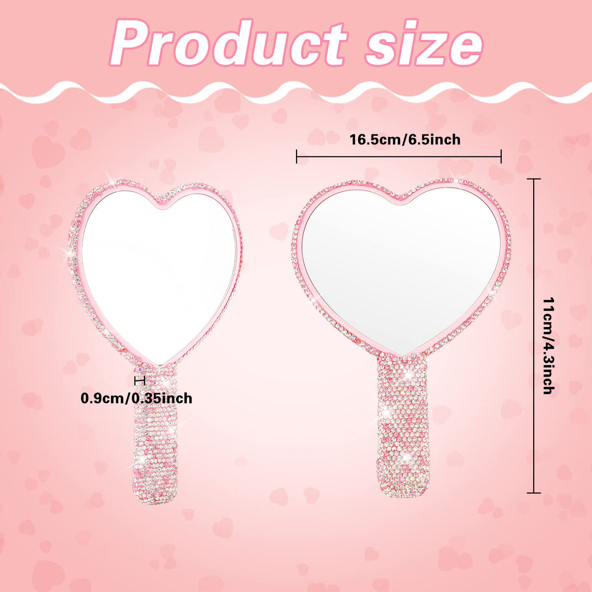 Tatuo rhinestone frame close-up showing durable sparkle and sturdy construction.