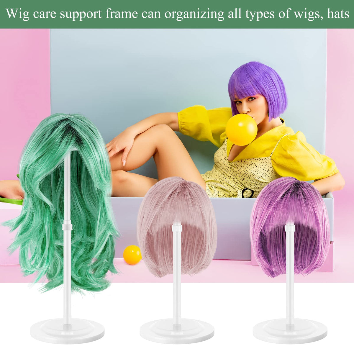 Tatuo multi-purpose wig stand for home and salon use