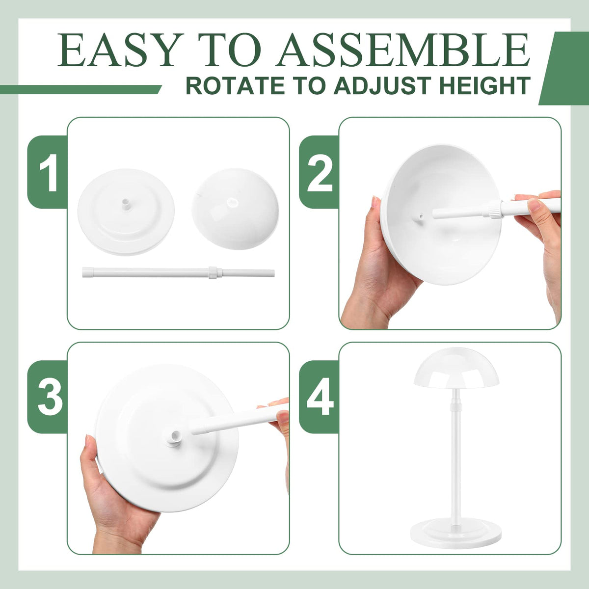 Tatuo portable wig stand ideal for travel and on-the-go storage
