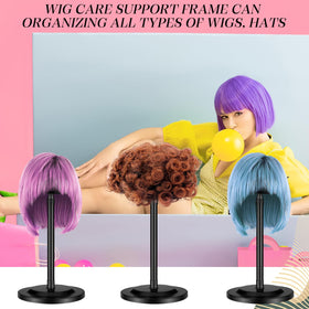 Tatuo wig stand portable for travel and compact storage